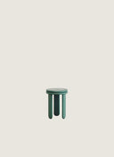 Juntowd Trio Stool: a bespoke furniture piece handcrafted from solid chestnut with a graphic three-legged design.