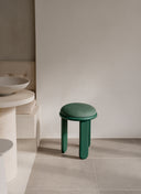 48cm high Trio Stool with upholstered top, a practical and versatile custom furniture piece for small living spaces.